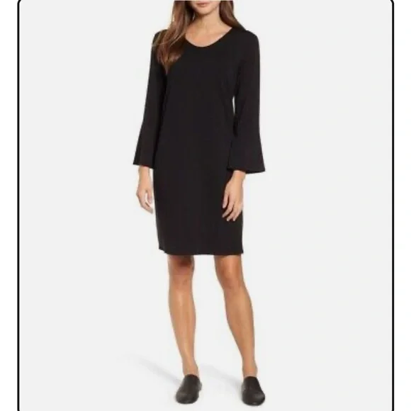 Eileen Fisher | Dresses | Nwt Eileen Fisher Scoop Neck Bracelet Sleeve Black Jersey Shift Dress | Poshmark Eileen Fisher | Dresses | Nwt Eileen Fisher Scoop Neck Bracelet Sleeve Black Jersey Shift Dress | Poshmark